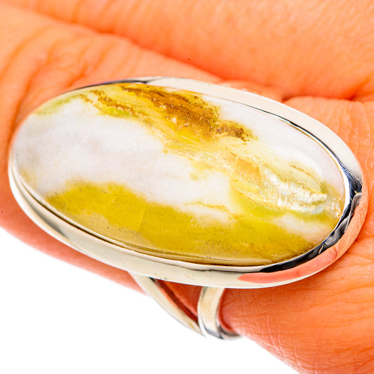 Yellow Agate Rings handcrafted by Ana Silver Co - RING105288