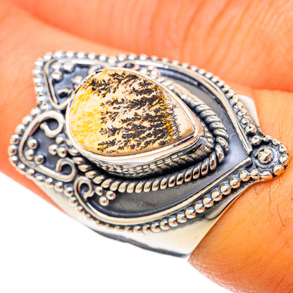 Germany Psilomelane Dendrite Rings handcrafted by Ana Silver Co - RING105289
