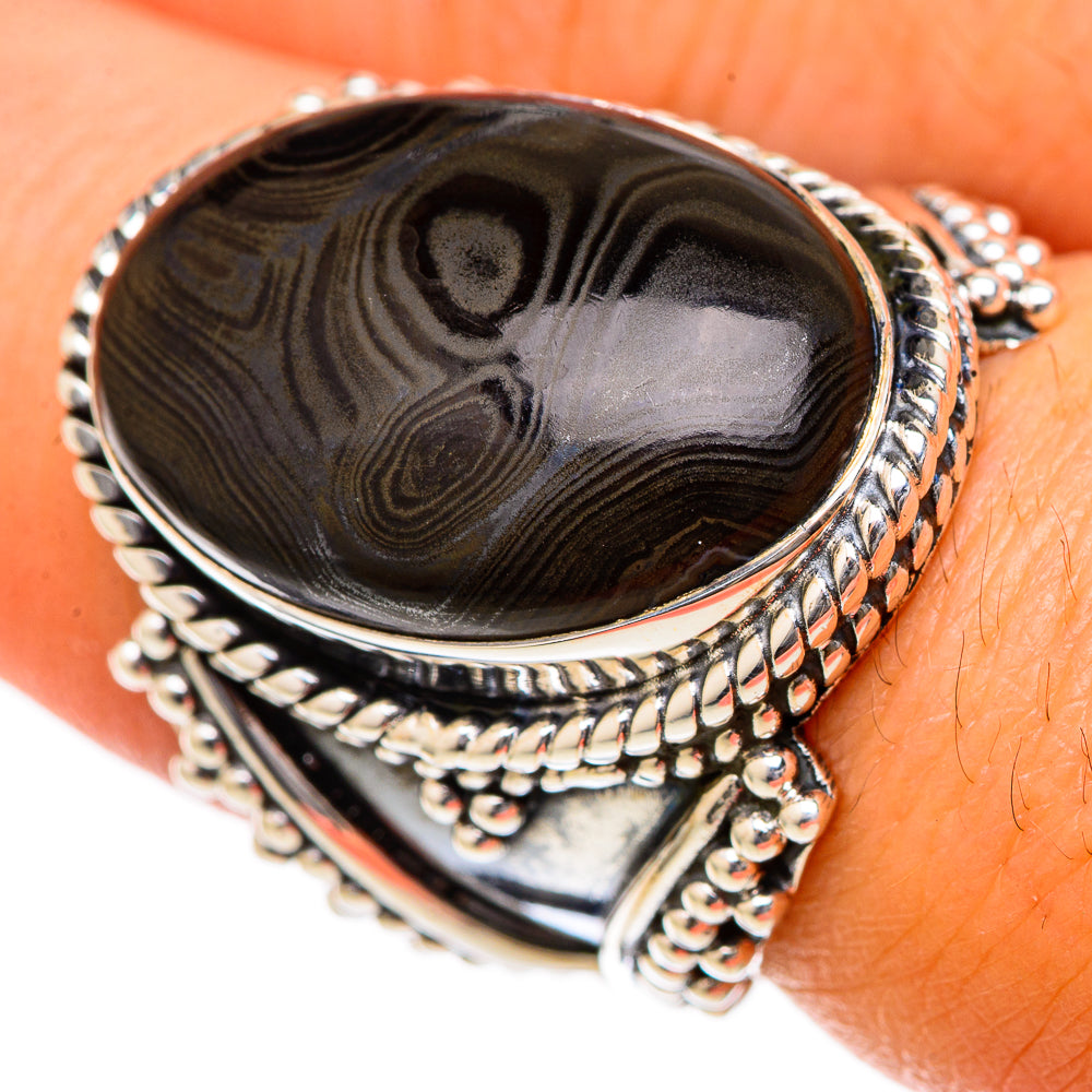 Psilomelane Rings handcrafted by Ana Silver Co - RING105300