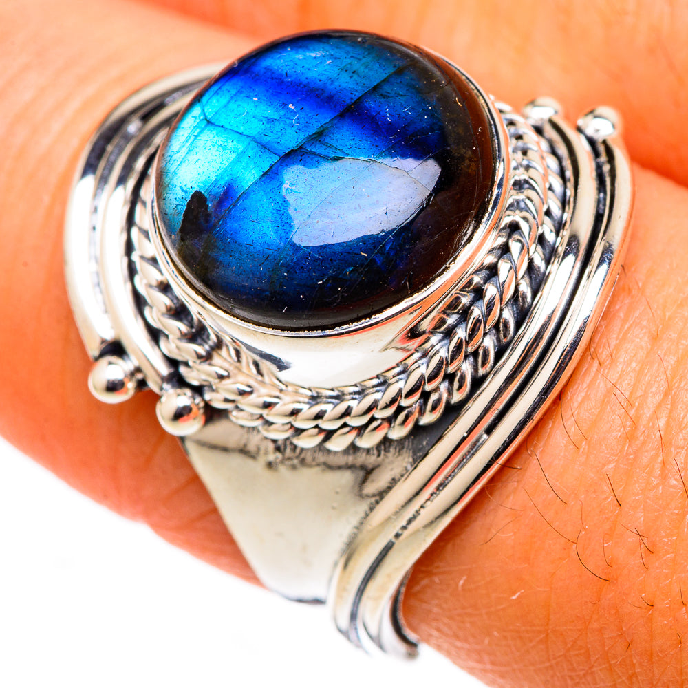 Labradorite Rings handcrafted by Ana Silver Co - RING105318