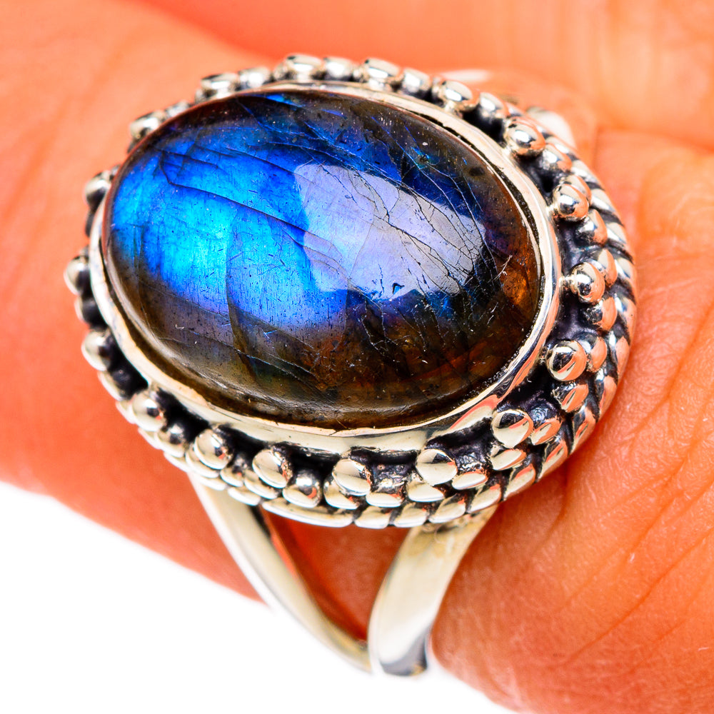 Labradorite Rings handcrafted by Ana Silver Co - RING105322