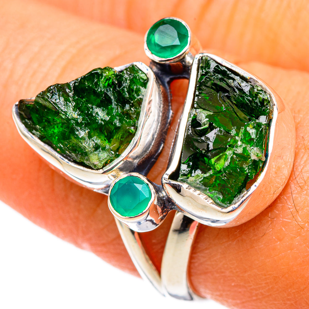 Chrome Diopside Rings handcrafted by Ana Silver Co - RING105328
