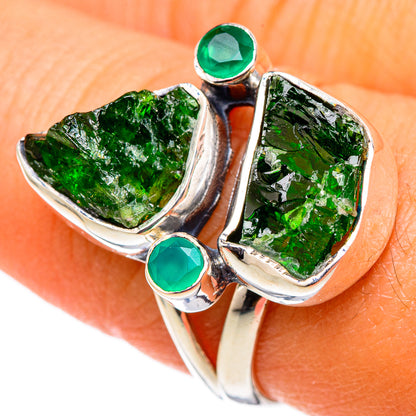 Chrome Diopside Rings handcrafted by Ana Silver Co - RING105328