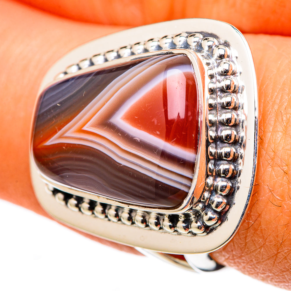 Botswana Agate Rings handcrafted by Ana Silver Co - RING105329