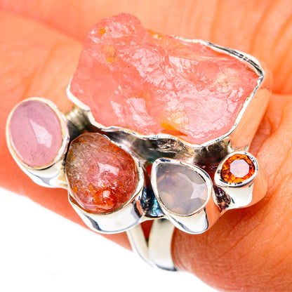 Rose Quartz Rings handcrafted by Ana Silver Co - RING105337