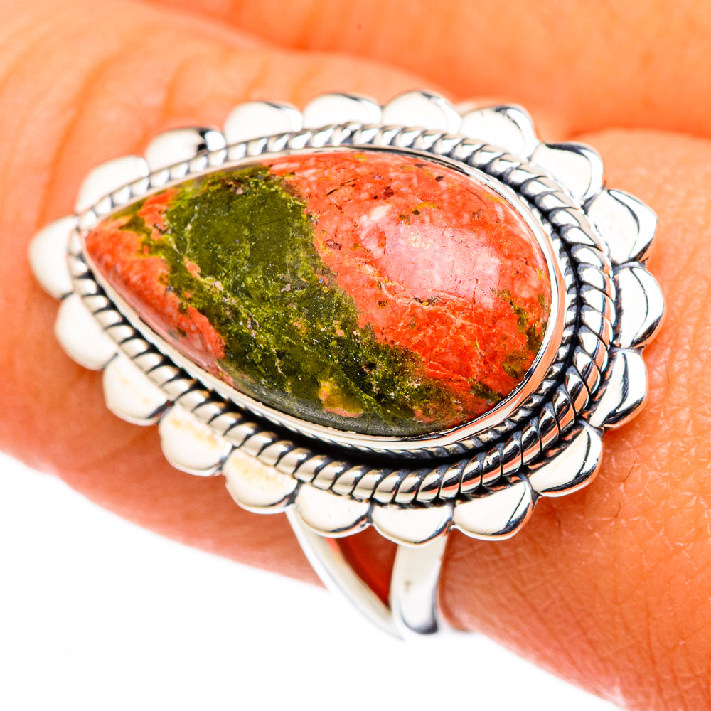 Unakite Rings handcrafted by Ana Silver Co - RING105350
