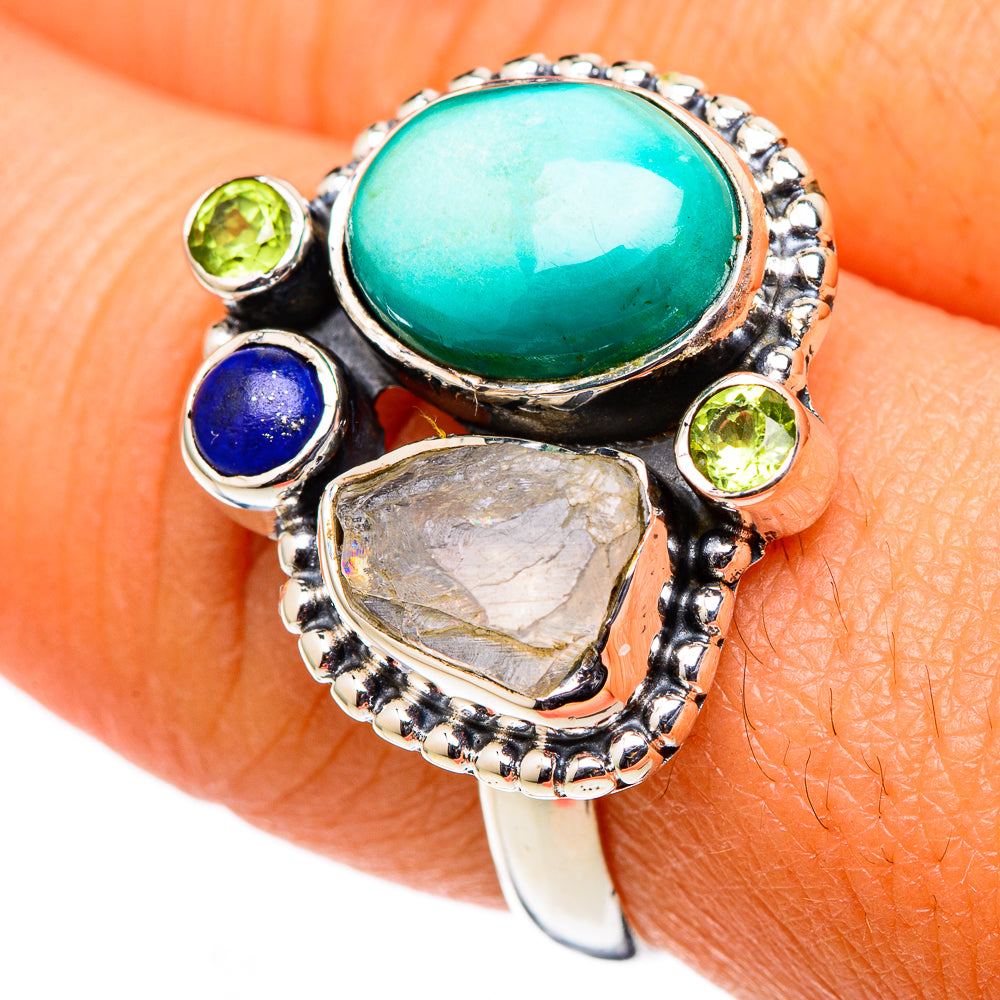 Tibetan Turquoise Rings handcrafted by Ana Silver Co - RING105351