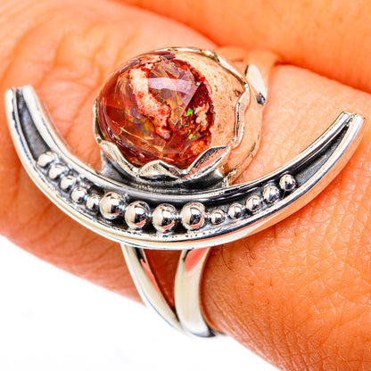 Mexican Fire Opal Rings handcrafted by Ana Silver Co - RING105352