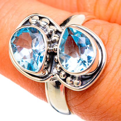 Blue Topaz Rings handcrafted by Ana Silver Co - RING105357