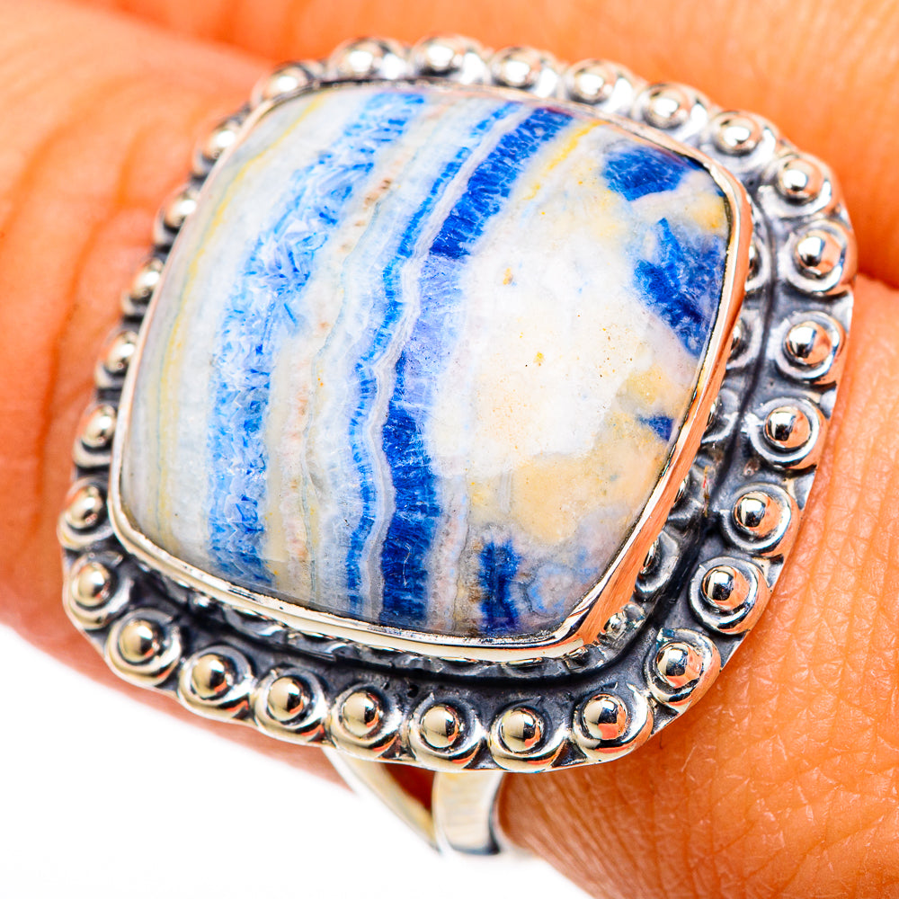 Blue Scheelite Rings handcrafted by Ana Silver Co - RING105358