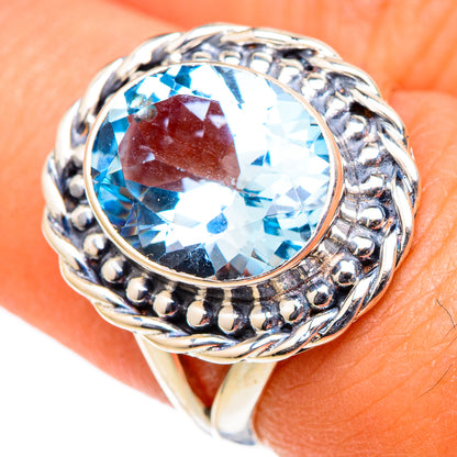 Blue Topaz Rings handcrafted by Ana Silver Co - RING105361