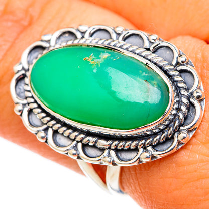 Chrysoprase Rings handcrafted by Ana Silver Co - RING105365