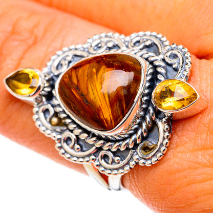 Golden Pietersite Rings handcrafted by Ana Silver Co - RING105369