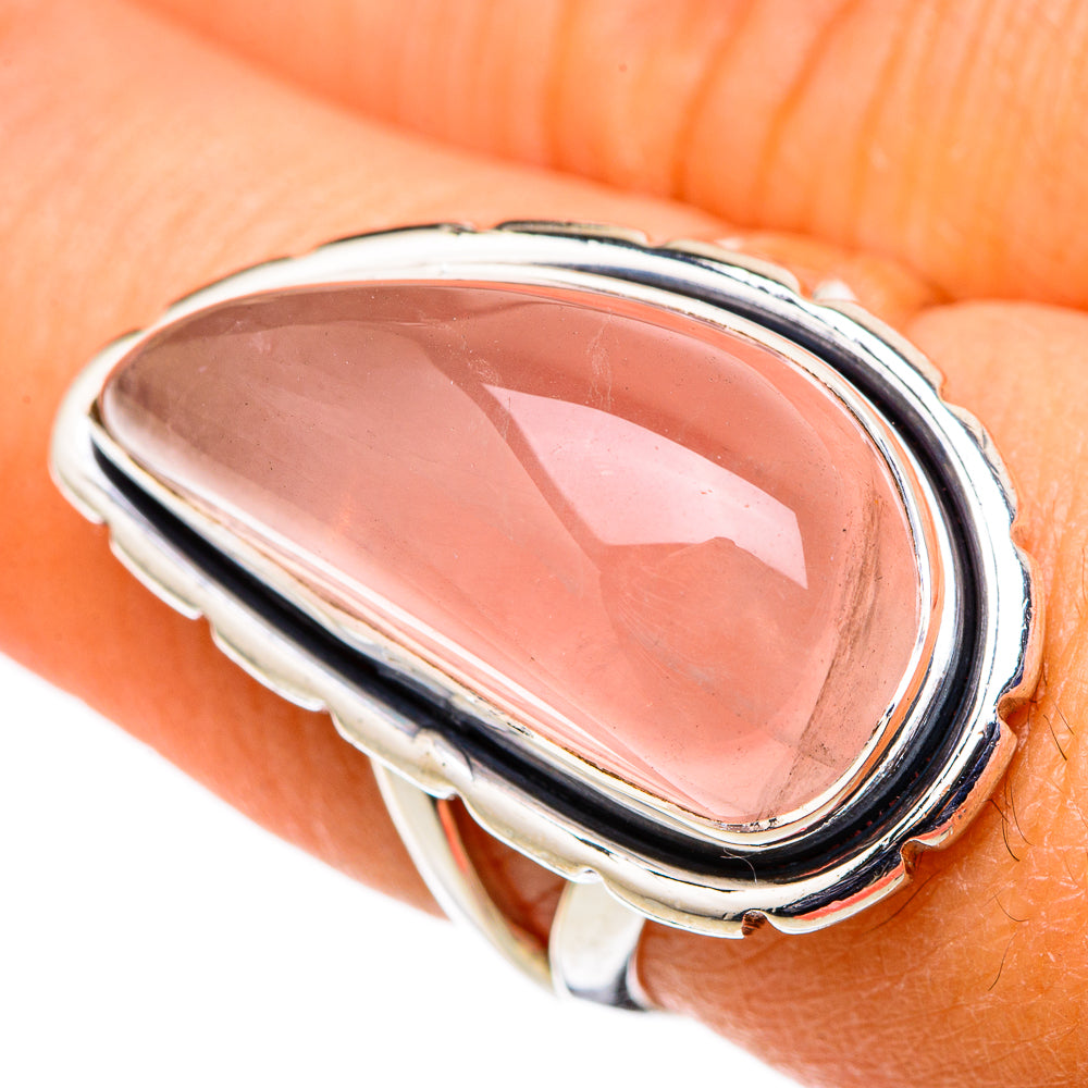 Rose Quartz Rings handcrafted by Ana Silver Co - RING105375
