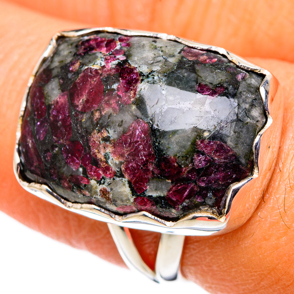 Russian Eudialyte Rings handcrafted by Ana Silver Co - RING105378