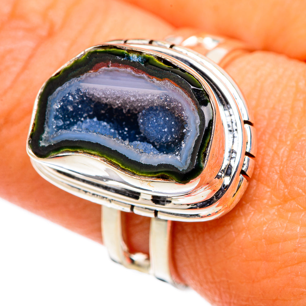 Coconut Geode Druzy Rings handcrafted by Ana Silver Co - RING105381
