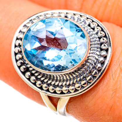 Blue Topaz Rings handcrafted by Ana Silver Co - RING105394