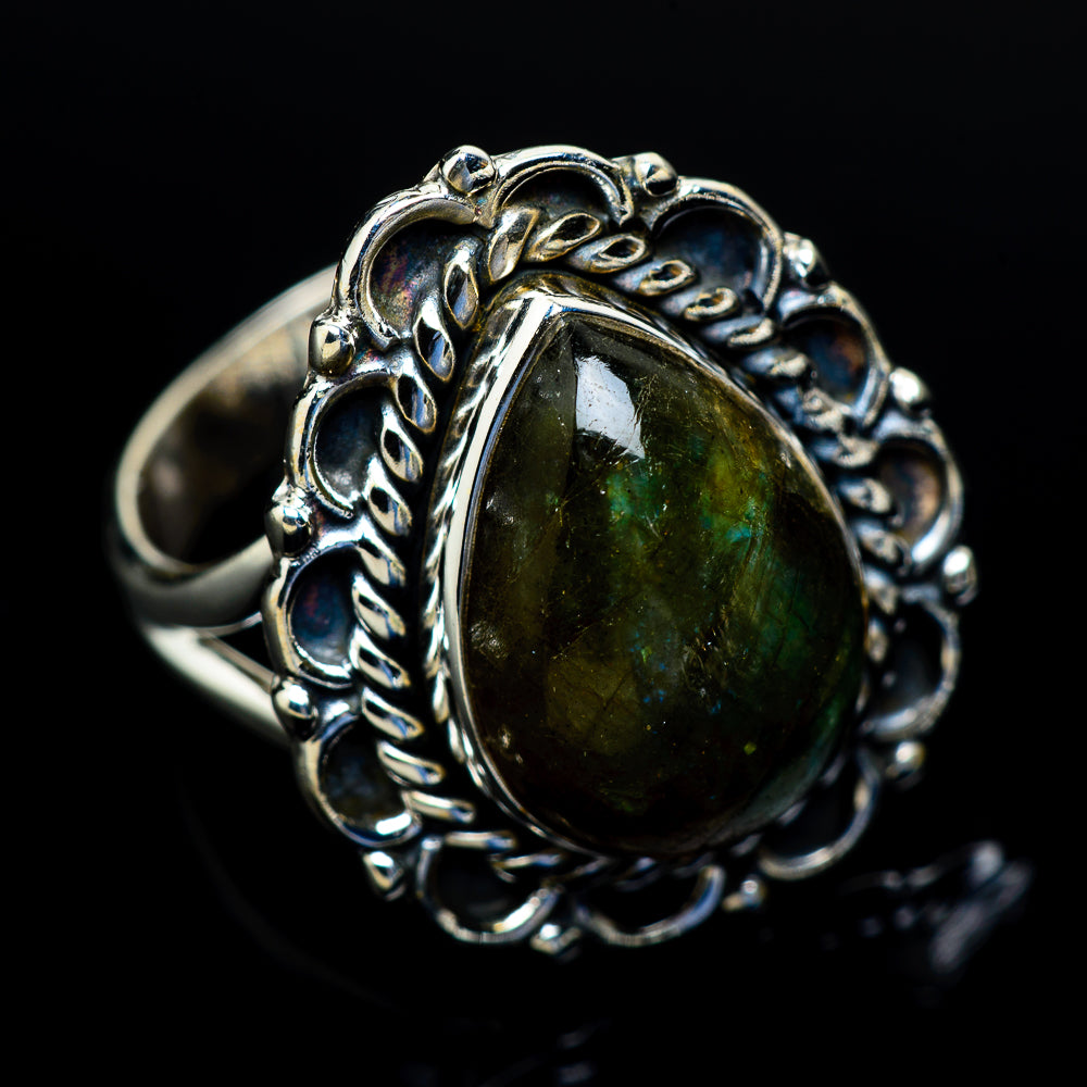 Labradorite Rings handcrafted by Ana Silver Co - RING10540