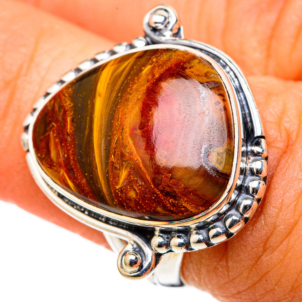 Golden Pietersite Rings handcrafted by Ana Silver Co - RING105405