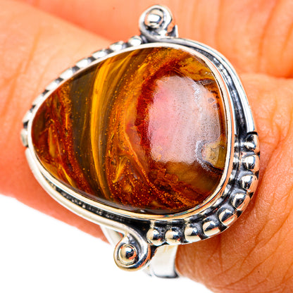 Golden Pietersite Rings handcrafted by Ana Silver Co - RING105405