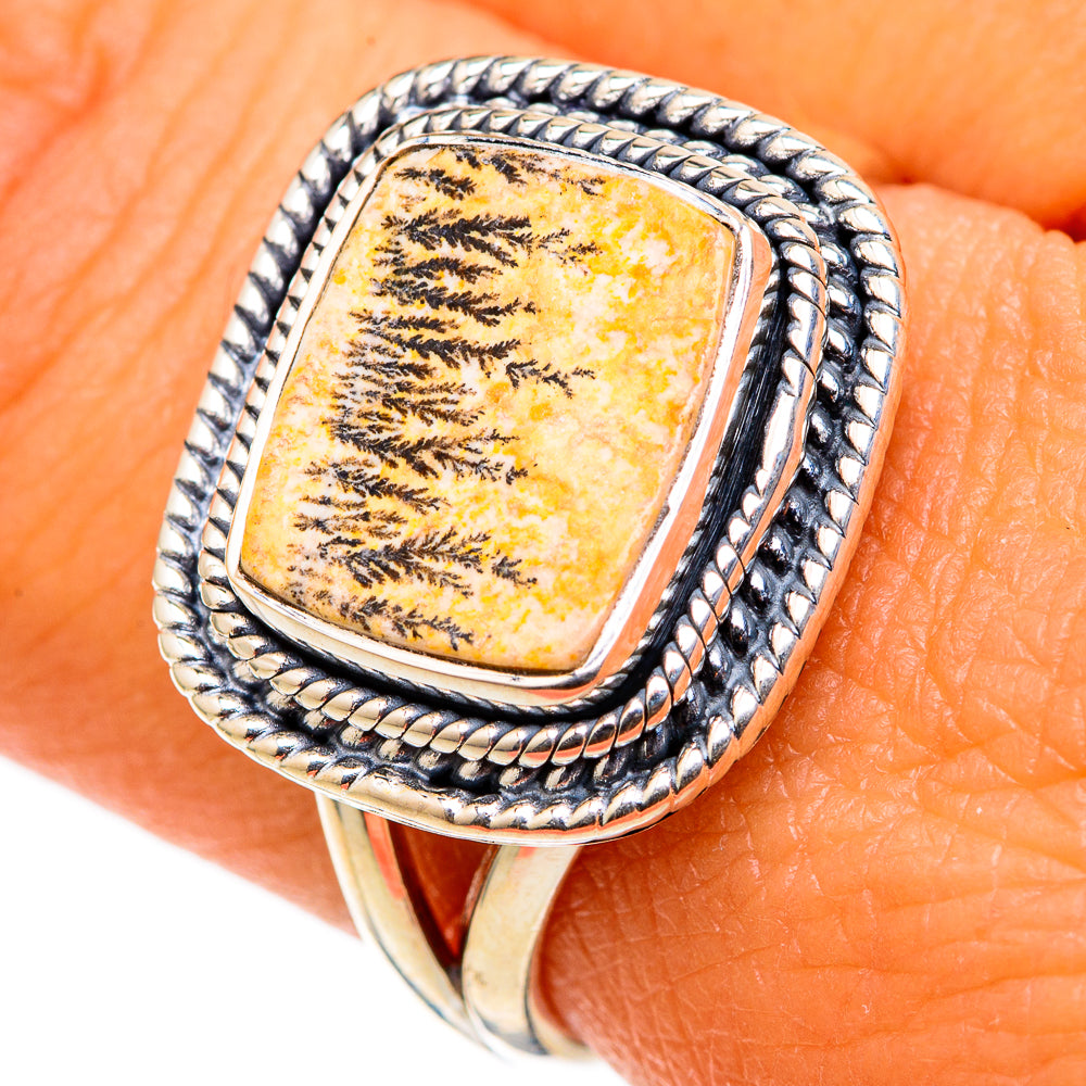 Germany Psilomelane Dendrite Rings handcrafted by Ana Silver Co - RING105407