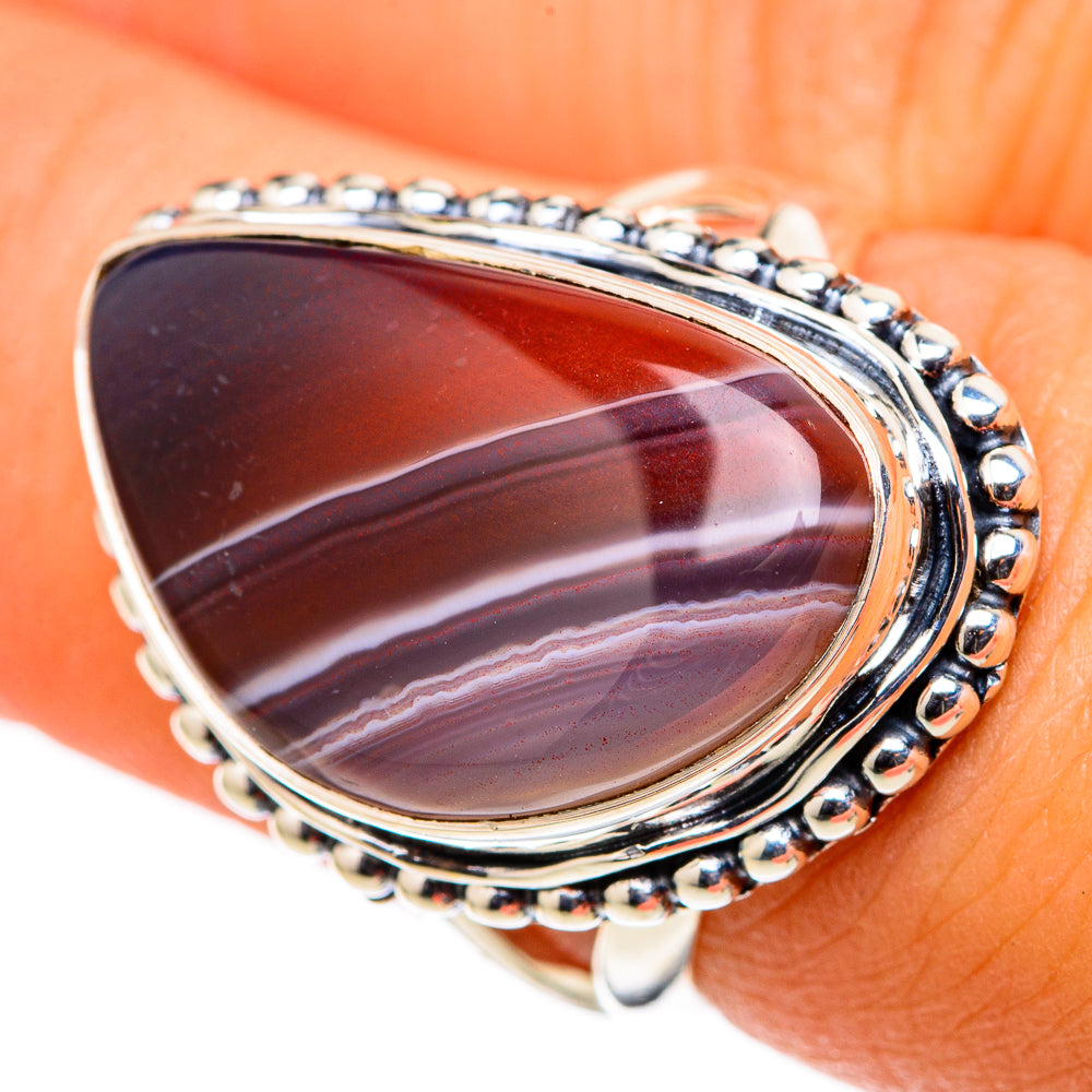 Botswana Agate Rings handcrafted by Ana Silver Co - RING105409