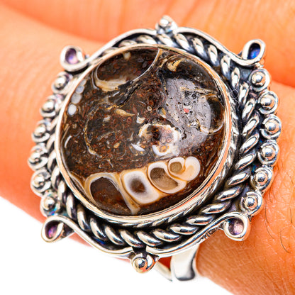 Turritella Agate Rings handcrafted by Ana Silver Co - RING105410