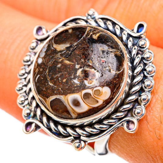 Turritella Agate Rings handcrafted by Ana Silver Co - RING105410