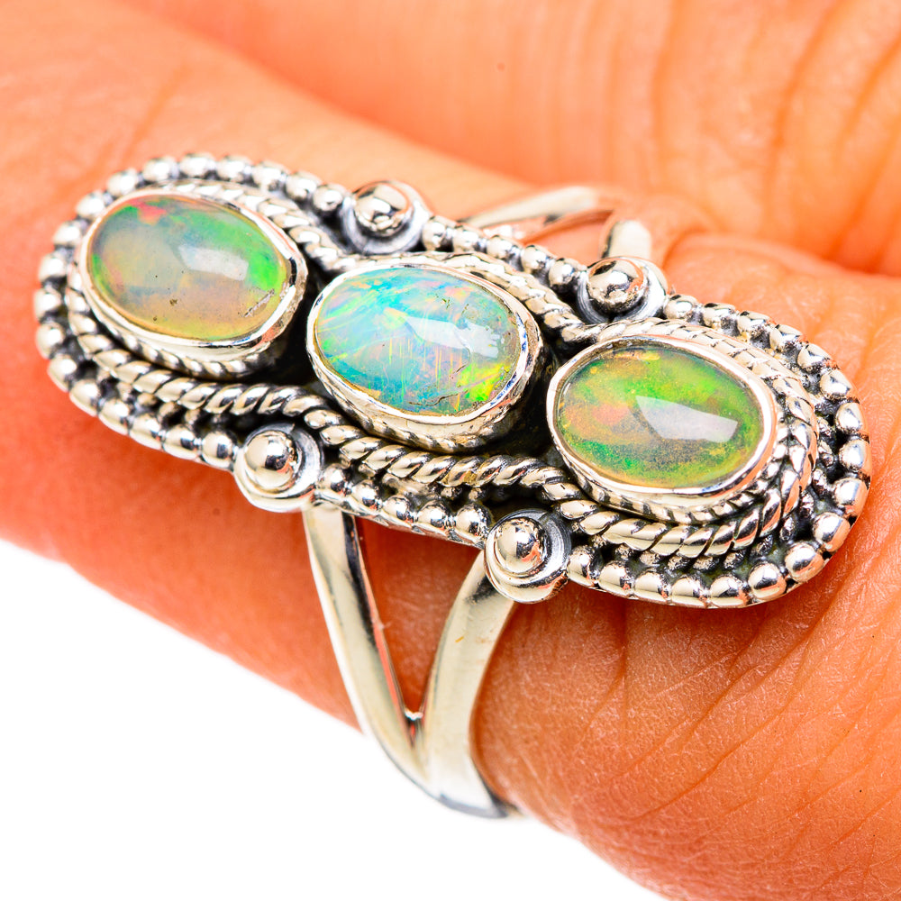Ethiopian Opal Rings handcrafted by Ana Silver Co - RING105430