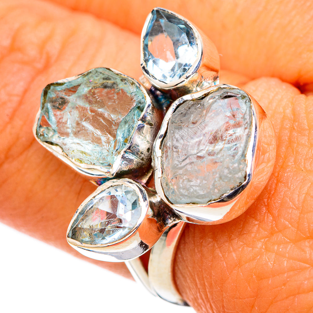 Aquamarine Rings handcrafted by Ana Silver Co - RING105437