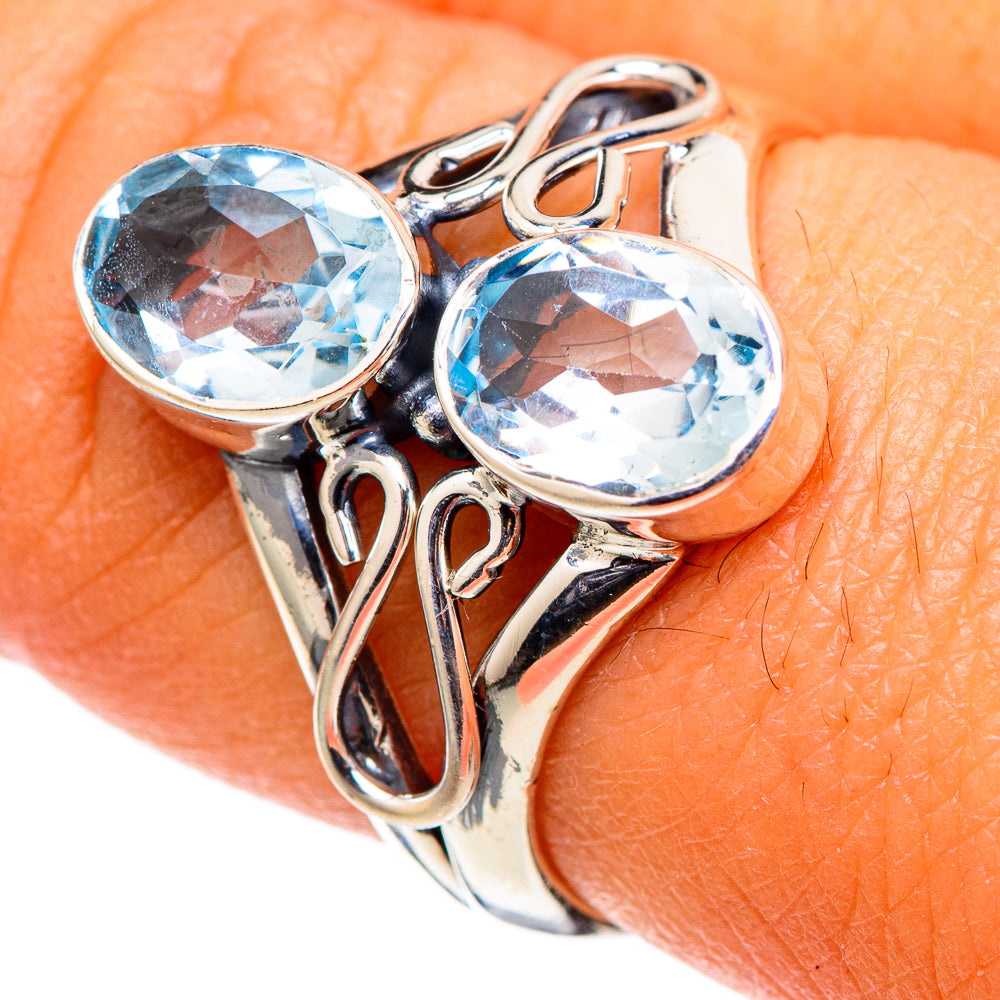 Blue Topaz Rings handcrafted by Ana Silver Co - RING105438