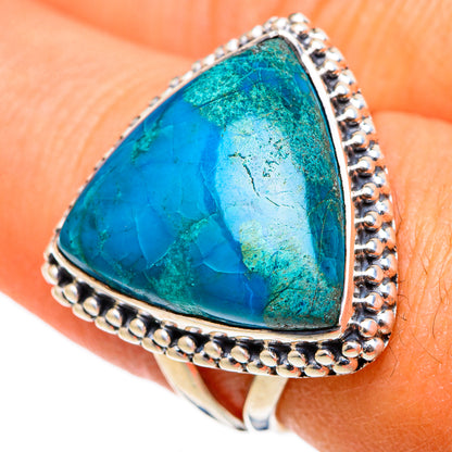 Chrysocolla Rings handcrafted by Ana Silver Co - RING105440
