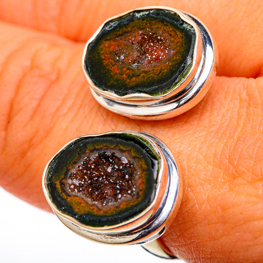 Coconut Geode Druzy Rings handcrafted by Ana Silver Co - RING105451