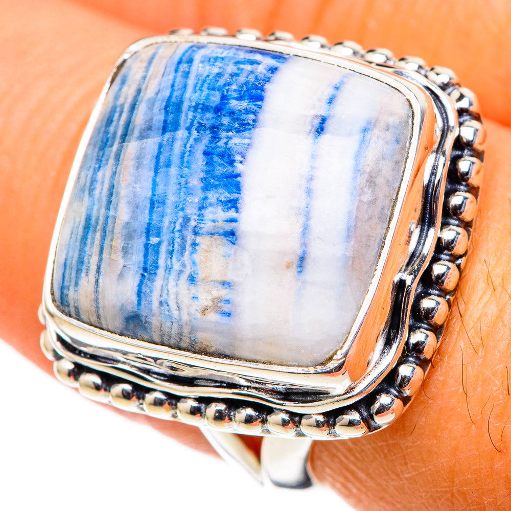 Blue Scheelite Rings handcrafted by Ana Silver Co - RING105479