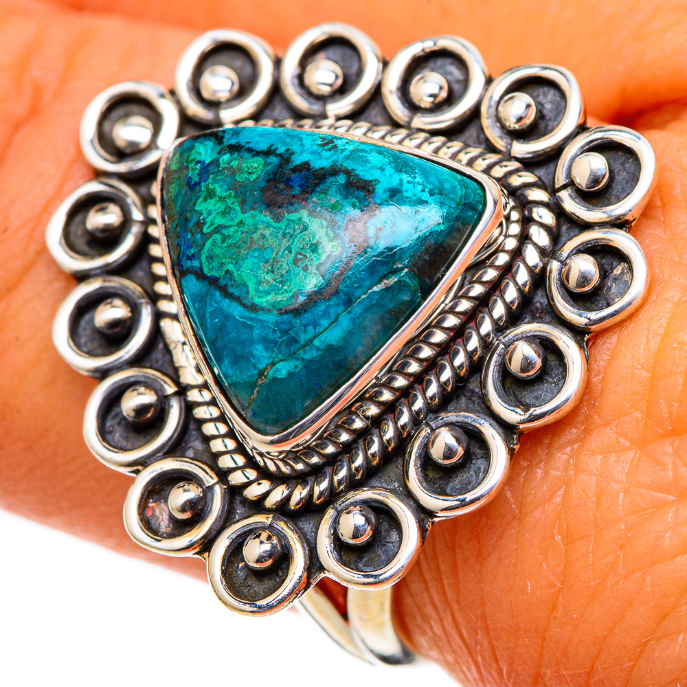 Chrysocolla Rings handcrafted by Ana Silver Co - RING105484