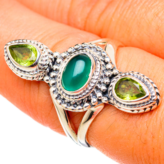 Green Onyx Rings handcrafted by Ana Silver Co - RING105486