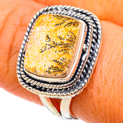 Germany Psilomelane Dendrite Rings handcrafted by Ana Silver Co - RING105491