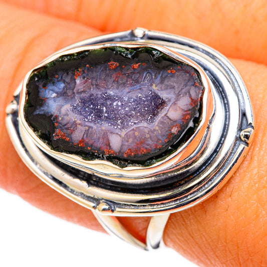 Coconut Geode Druzy Rings handcrafted by Ana Silver Co - RING105493