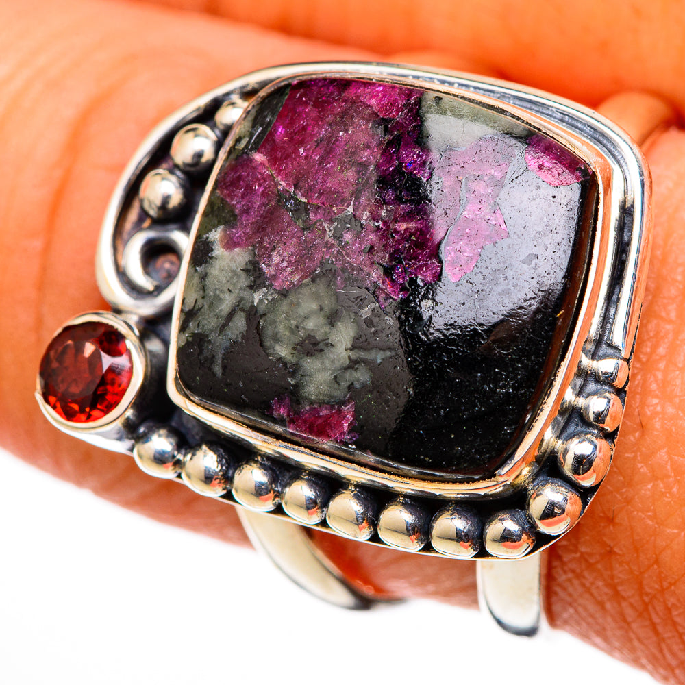Russian Eudialyte Rings handcrafted by Ana Silver Co - RING105499