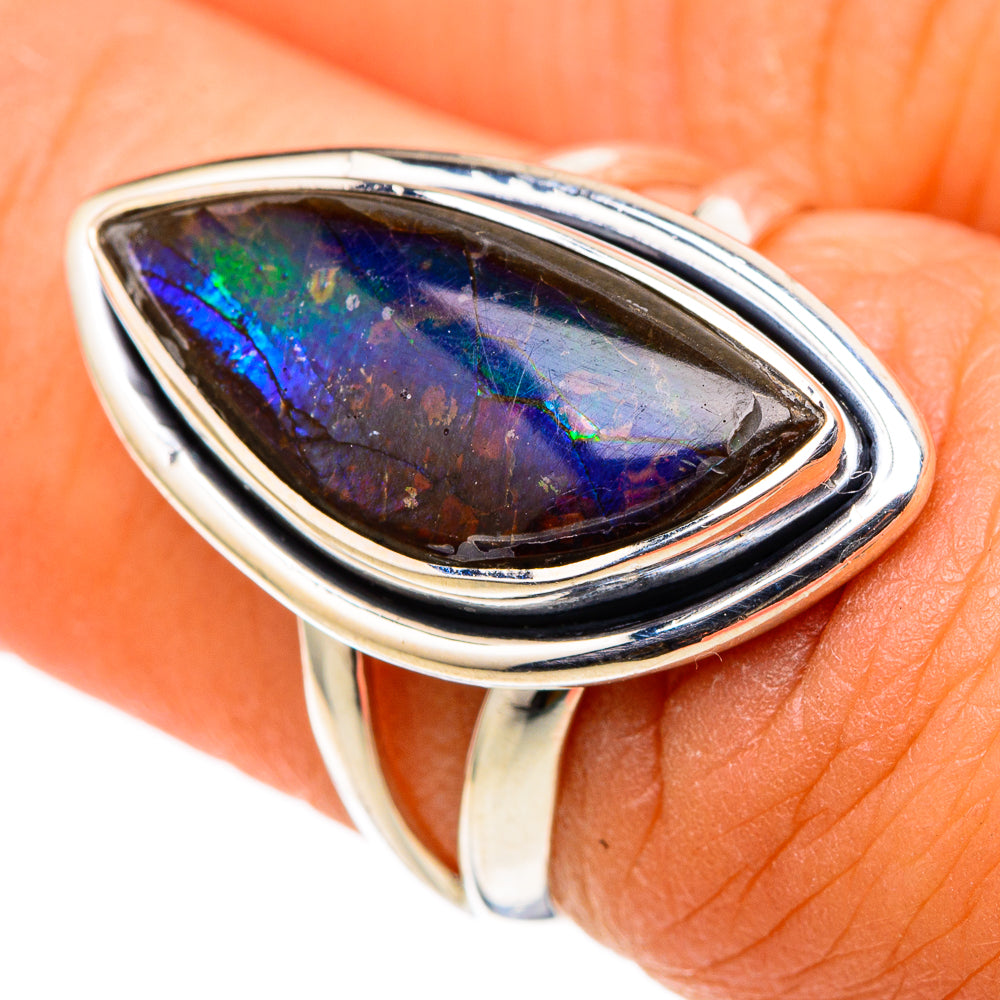 Ammolite Rings handcrafted by Ana Silver Co - RING105512