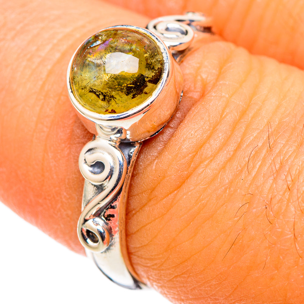 Green Tourmaline Rings handcrafted by Ana Silver Co - RING105525