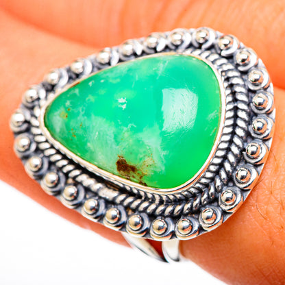 Chrysoprase Rings handcrafted by Ana Silver Co - RING105527