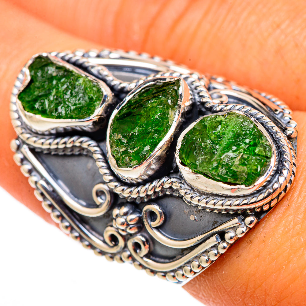 Chrome Diopside Rings handcrafted by Ana Silver Co - RING105529