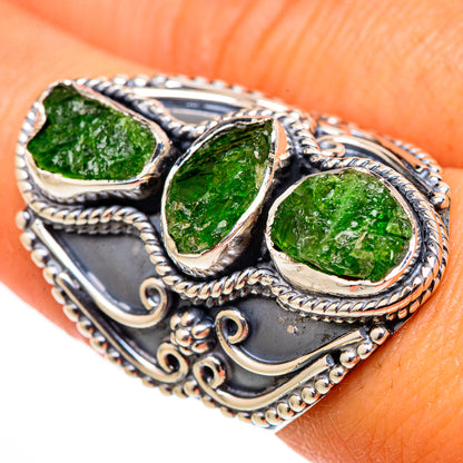 Chrome Diopside Rings handcrafted by Ana Silver Co - RING105529