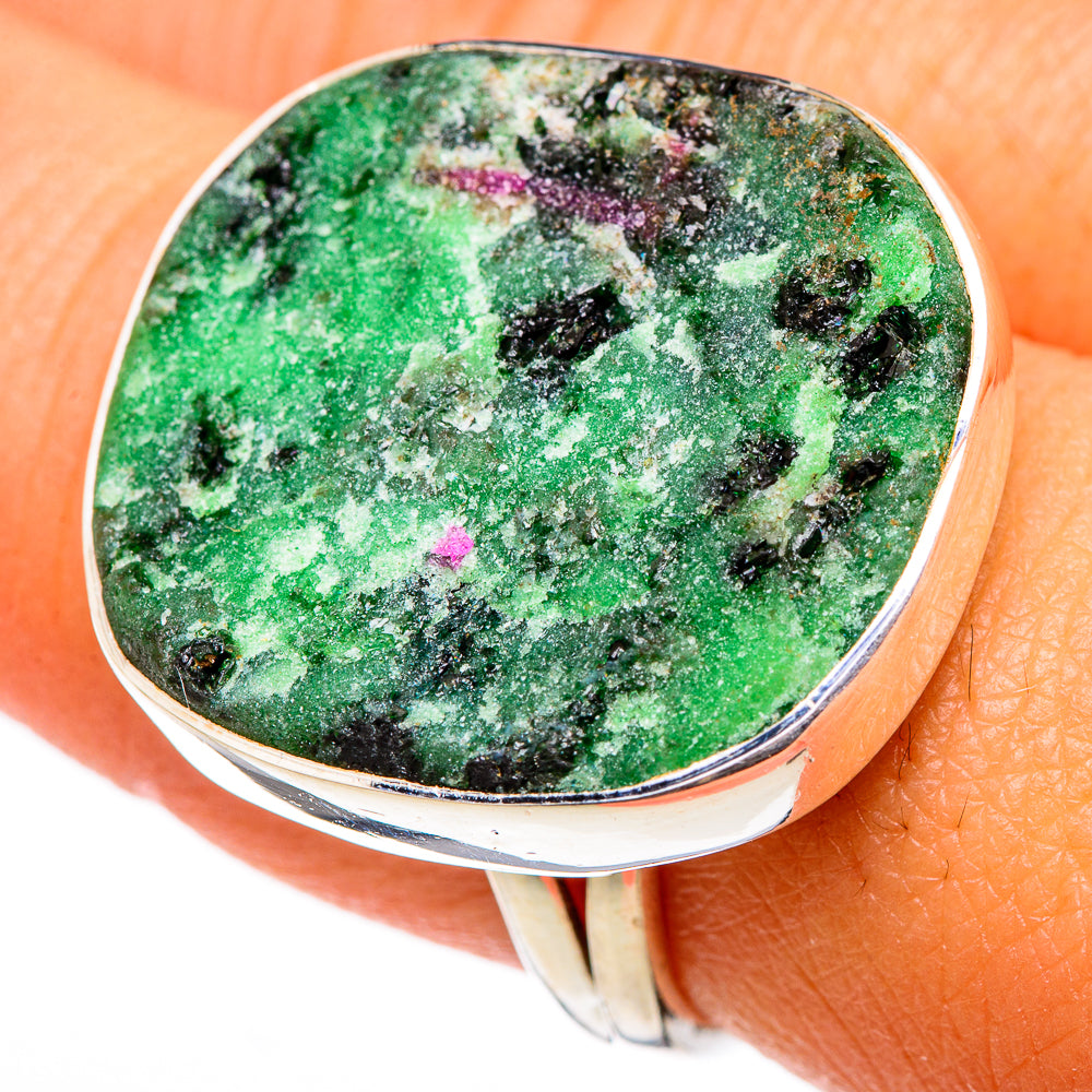 Ruby Zoisite Rings handcrafted by Ana Silver Co - RING105530