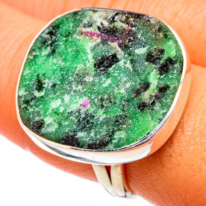 Ruby Zoisite Rings handcrafted by Ana Silver Co - RING105530