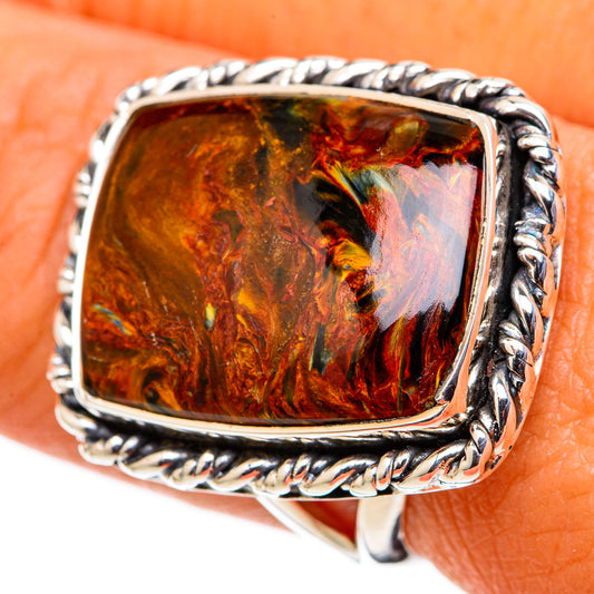 Golden Pietersite Rings handcrafted by Ana Silver Co - RING105535