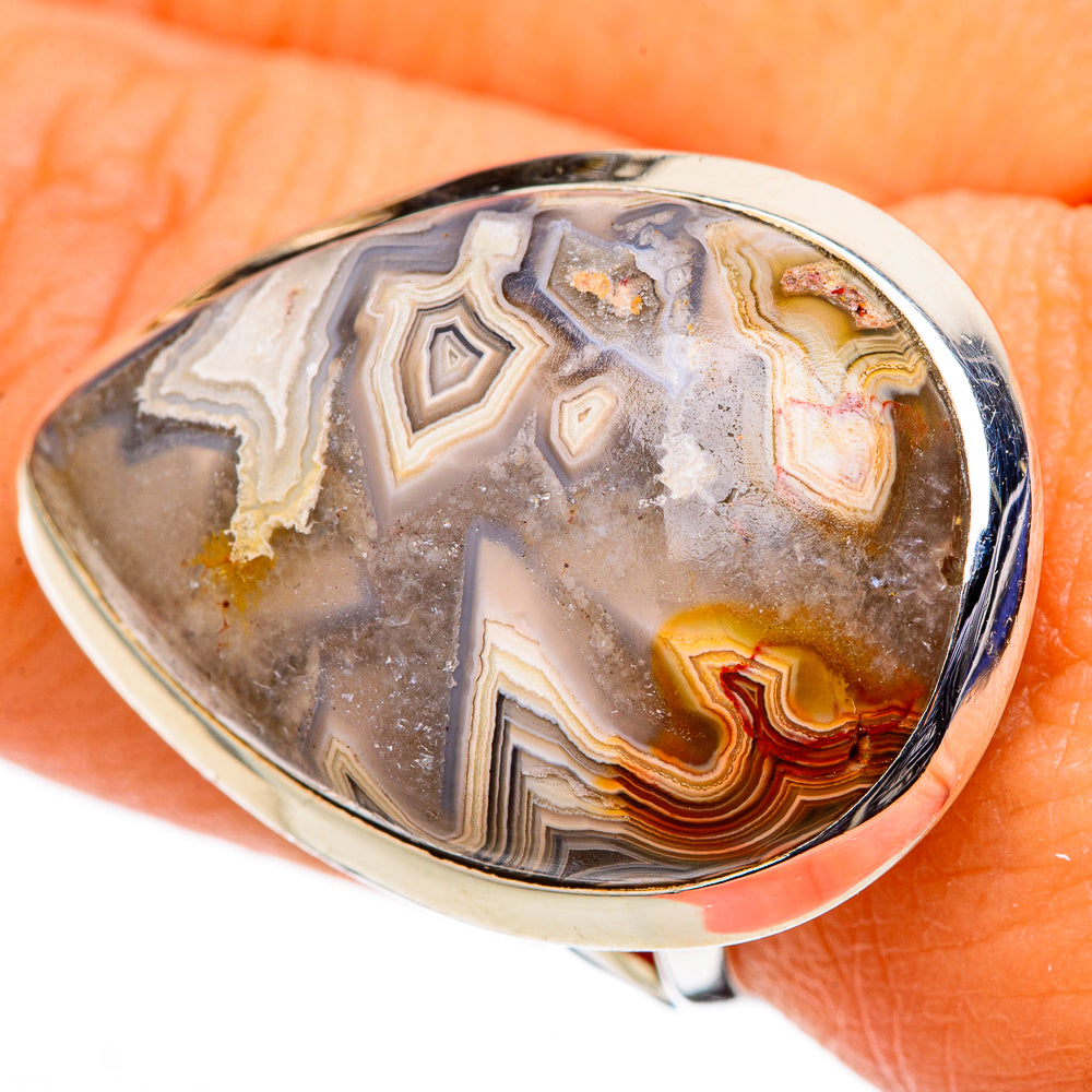 Laguna Lace Agate Rings handcrafted by Ana Silver Co - RING105538