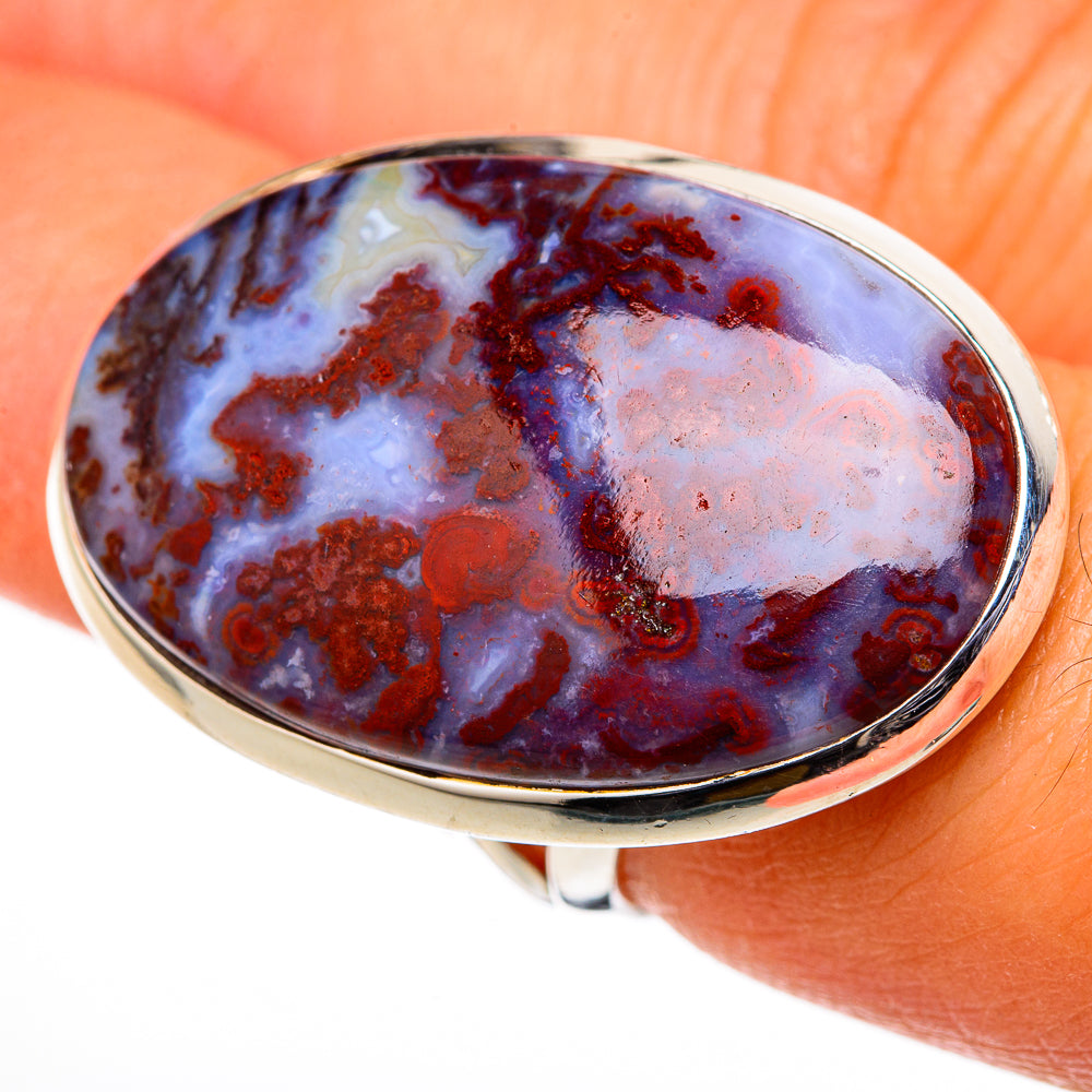 Plume Agate Rings handcrafted by Ana Silver Co - RING105539