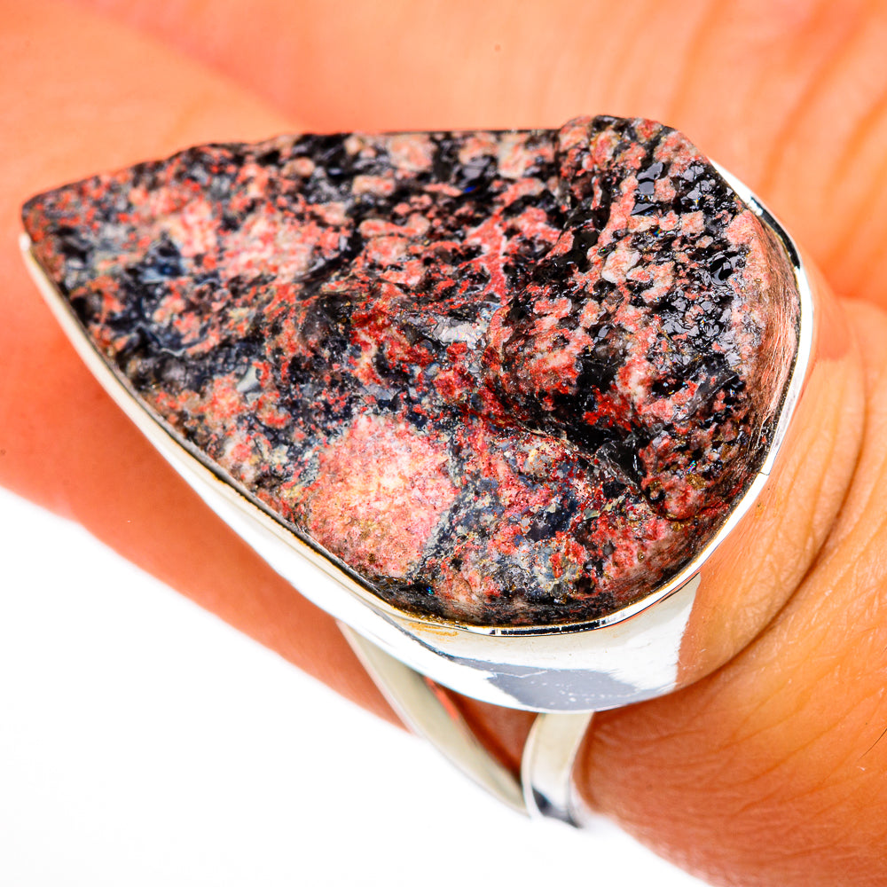 Fireworks Obsidian Rings handcrafted by Ana Silver Co - RING105540